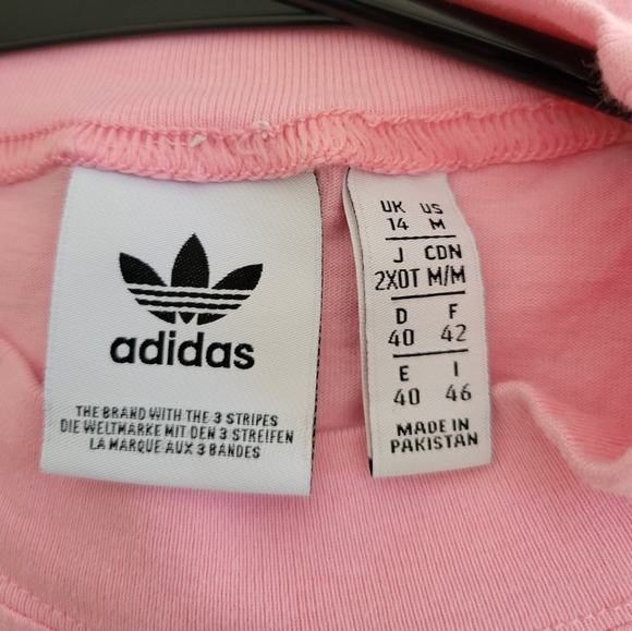 Adidas Pink Tape Top Size Medium - Picture 6 of 7